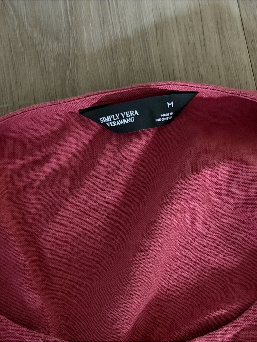 Simply Vera Vera Wang Raspberry Pink Linen-Blend Shell